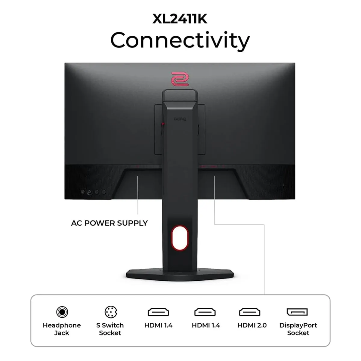 Melhor Monitor Gamer BenQ ZOWIE XL2411K para PC com 24 144Hz - 120Hz Compatível com PS5 e Xbox série X - 05