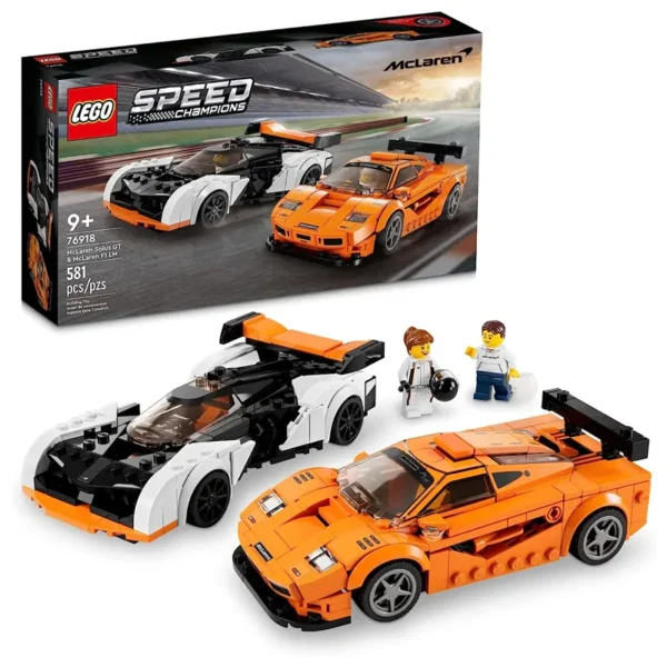 LEGO Speed Champions McLaren Solus GT e McLaren F1 LM 76918; Conjunto de Construção (581 Peças)