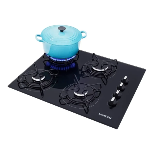 Fogão Cooktop a Gás 4 Bocas Mondial Preto e Inox Bivolt - CTG-01 - 03