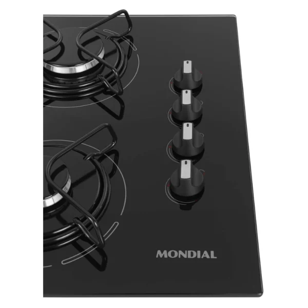 Fogão Cooktop a Gás 4 Bocas Mondial Preto e Inox Bivolt - CTG-01 - 04