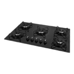 Fogão Cooktop a Gás 5 Bocas Mondial Preto e Inox Bivolt - CTG-02 - 01